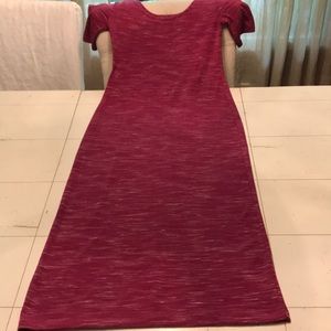 Long, casual knit dress
